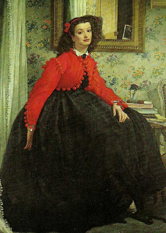 James Tissot portrait of a lady, c. China oil painting art